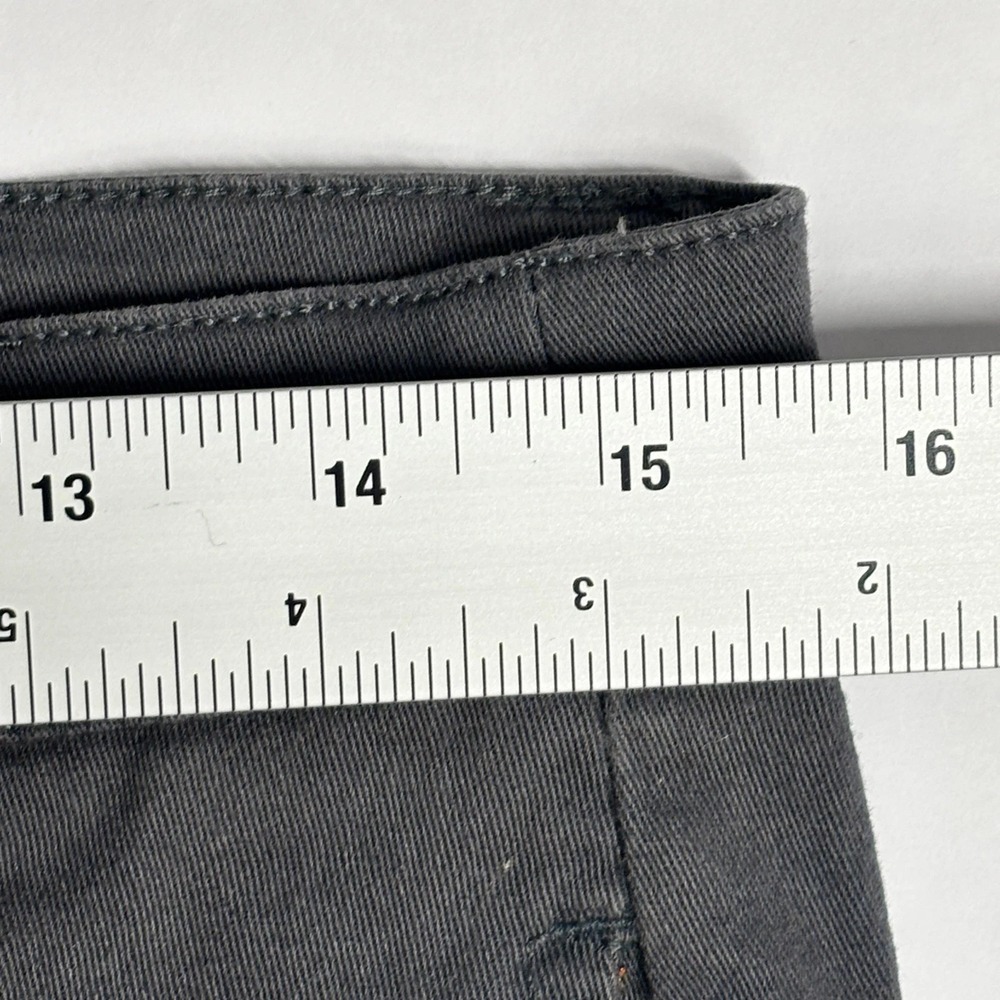ModCloth Tapered Pants Womens Medium Gray Yellow Bee Embroidered Cotton Chino - Picture 9 of 13